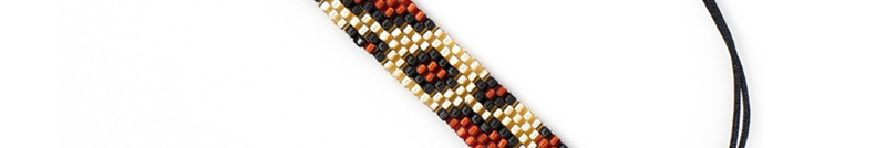  Black Rice Beaded Leopard Bracelet,Beaded Bracelet