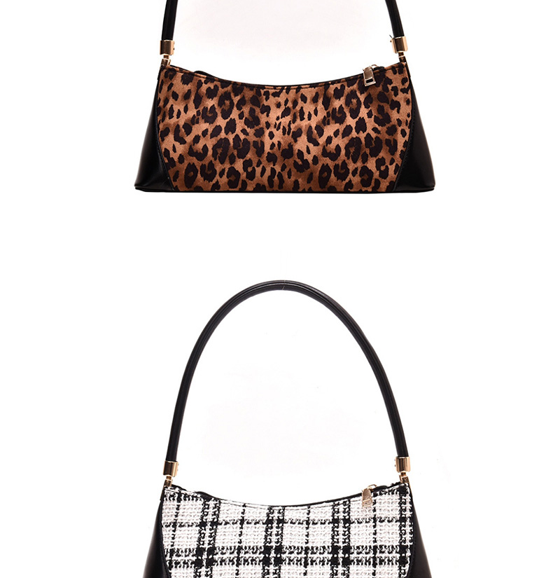 Fashion Leopard Plaid Shoulder Diagonal Tote,Messenger bags
