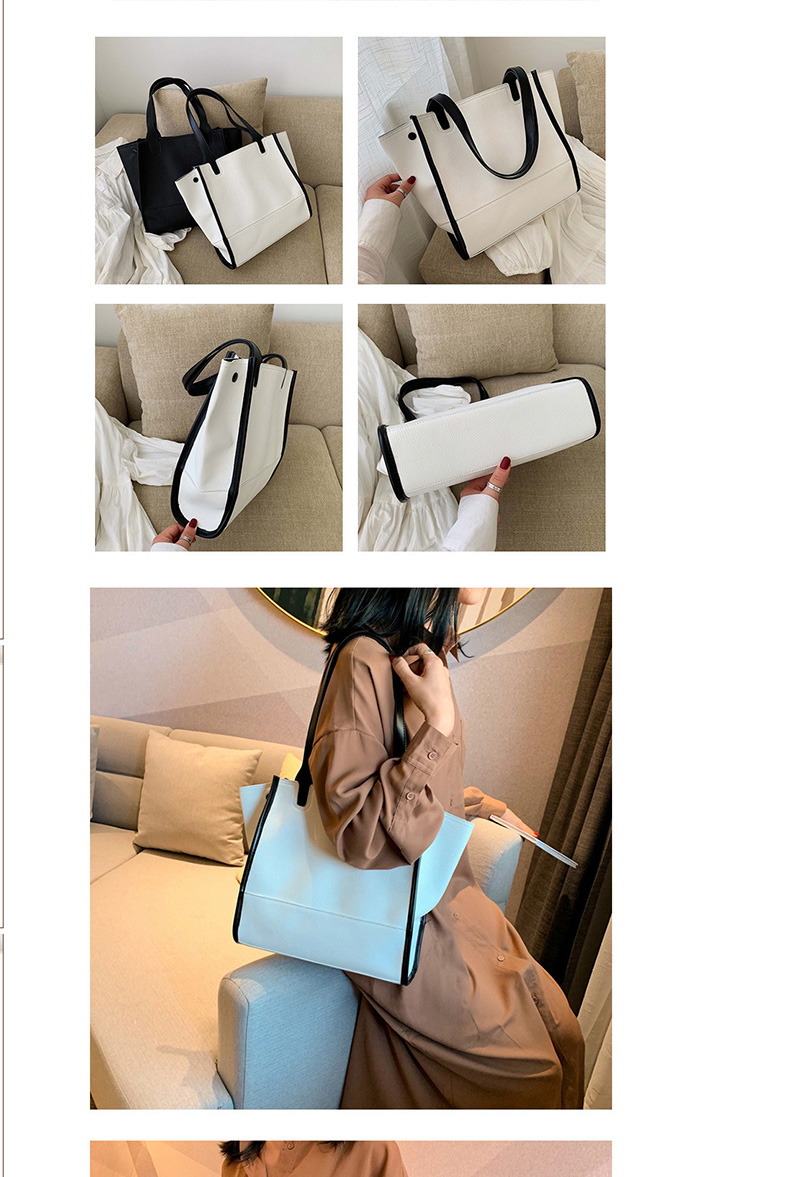 Fashion White Contrast Color Shoulder Bag,Messenger bags