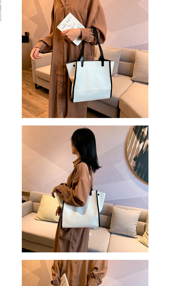 Fashion Black Contrast Color Shoulder Bag,Messenger bags