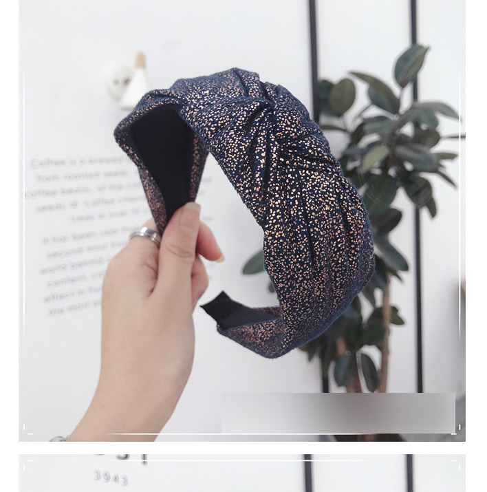 Fashion Navy Cloth Hot Stamping Knot Wide-brimmed Headband,Head Band