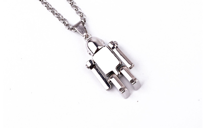 Fashion Silver Robot Necklace,Pendants
