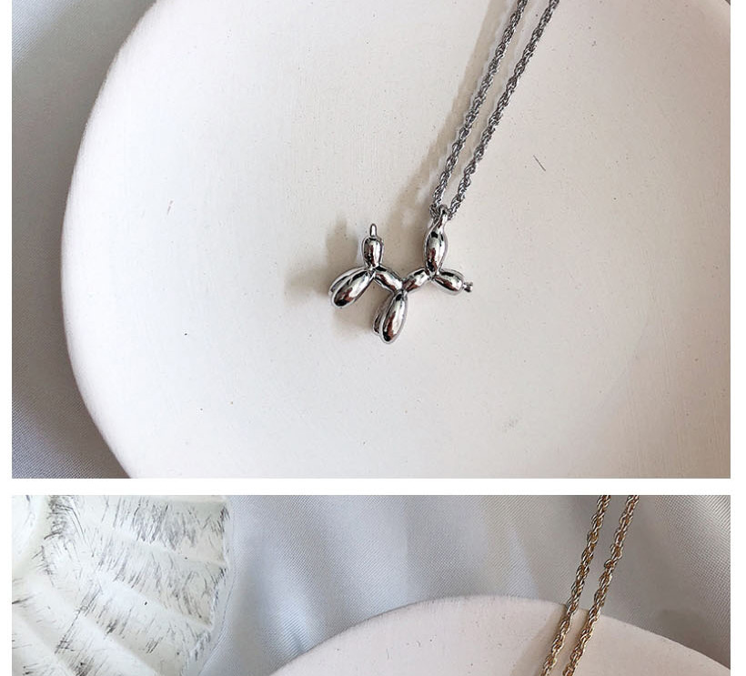 Fashion Silver Balloon Dog Necklace,Pendants