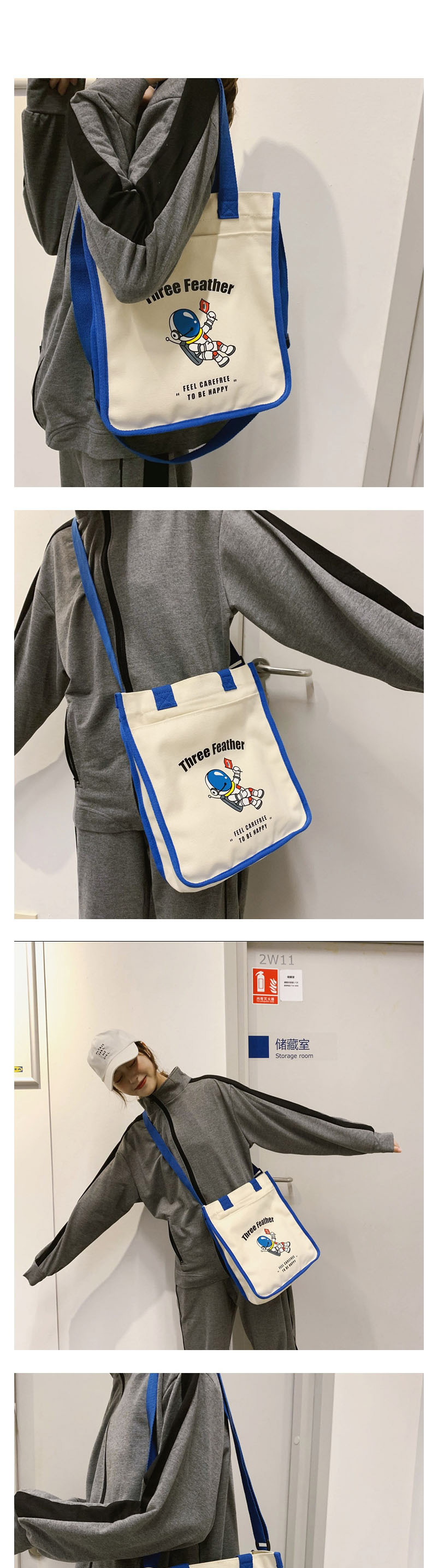 Fashion Blue Canvas Shoulder Messenger Bag,Messenger bags