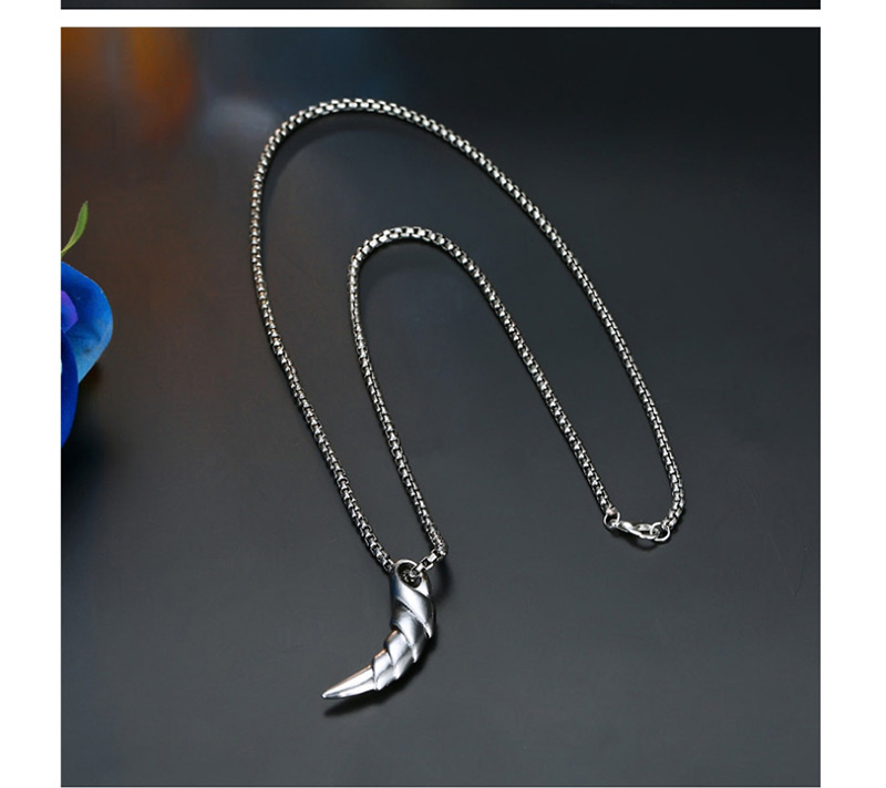 Fashion Dragon Silver Motorcycle Horn Necklace,Pendants