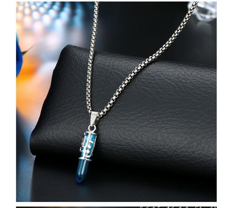 Fashion Blue Motorcycle Horn Necklace,Pendants