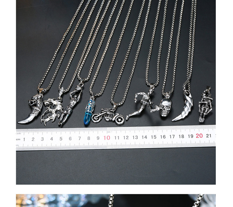 Fashion Silver Motorcycle Horn Necklace,Pendants