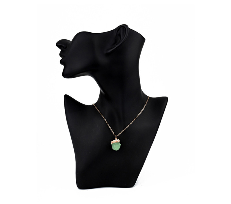 Fashion Green Yangmei Ball Imitation Natural Stone Resin Necklace,Pendants