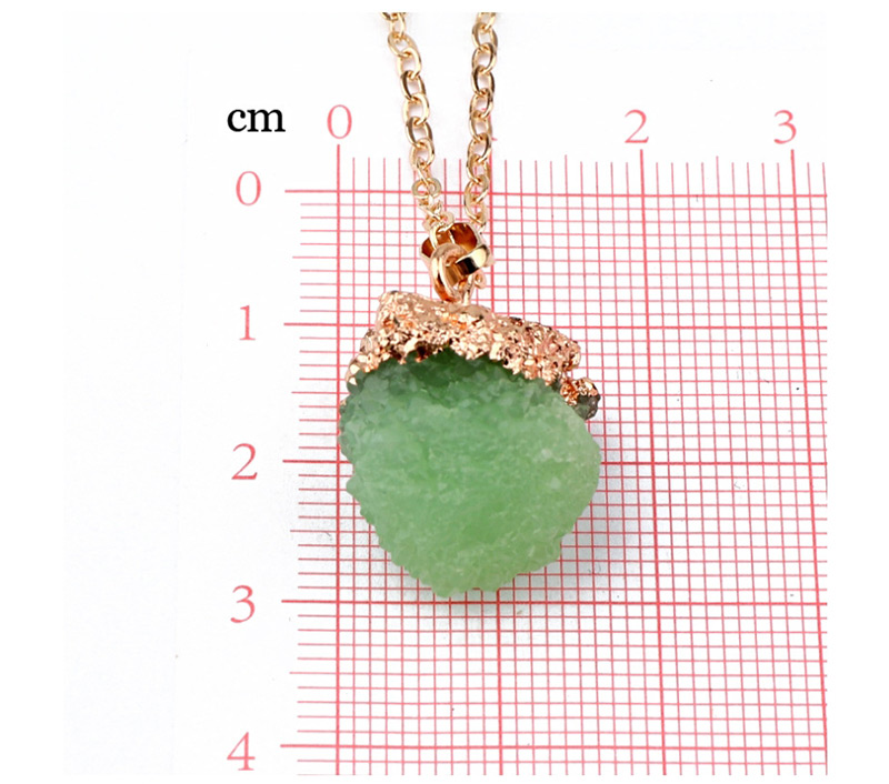 Fashion Green Yangmei Ball Imitation Natural Stone Resin Necklace,Pendants