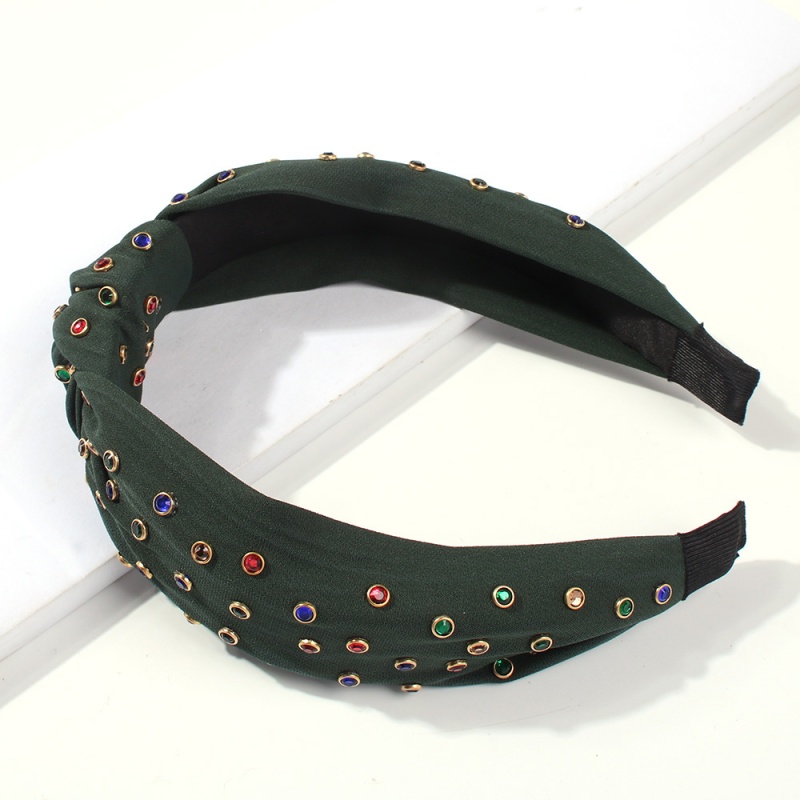 Fashion Green Alloy Color Diamond Headband,Head Band