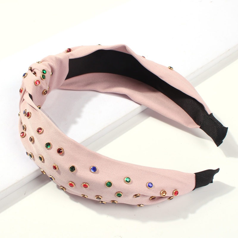 Fashion Pink Alloy Color Diamond Headband,Head Band