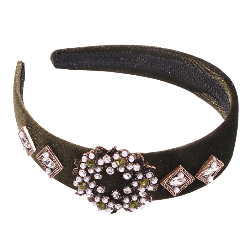 Fashion Brown Alloy Diamond Flower Headband,Head Band