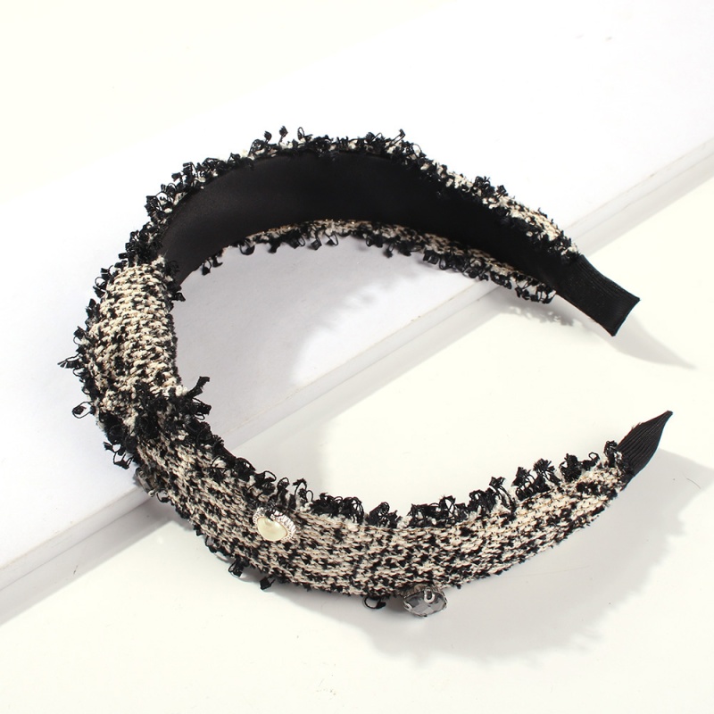 Fashion Black Fleece-studded Pearl Headband,Head Band
