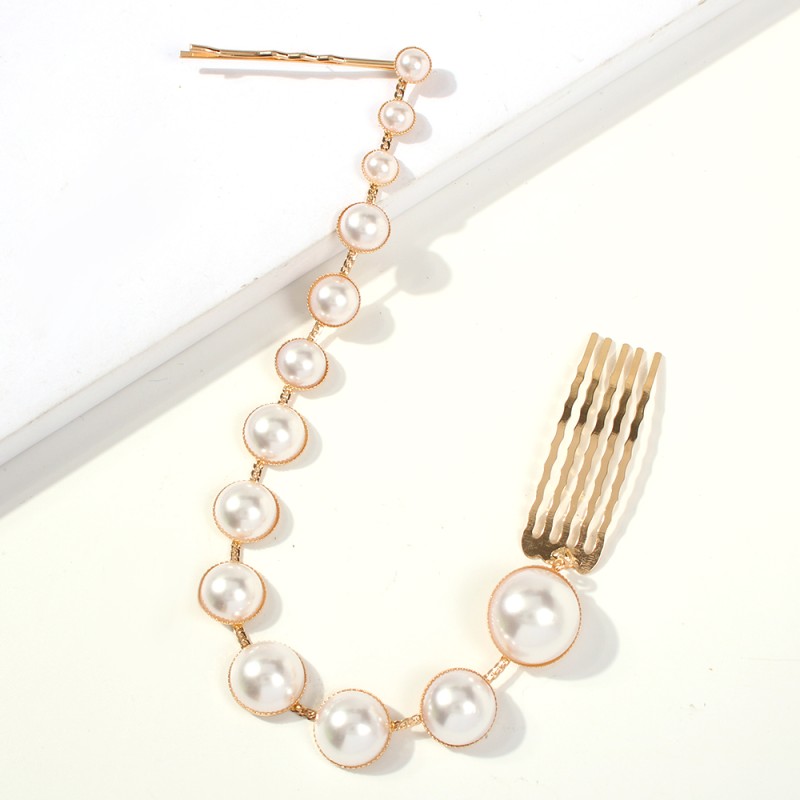 Fashion Gold Alloy Pearl Hairpin,Hairpins