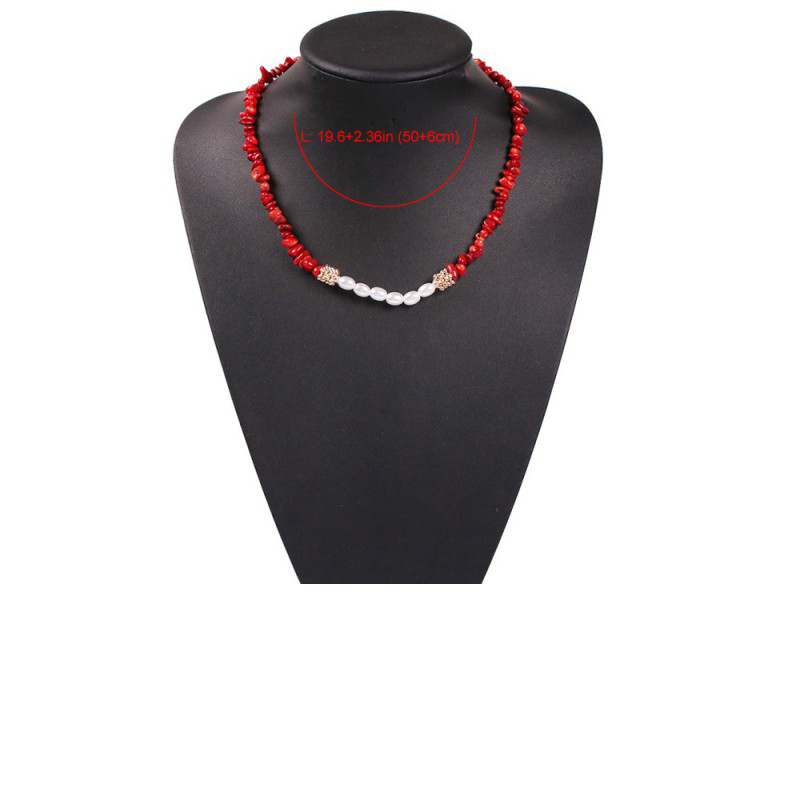 Fashion Turquoise Alloy Natural Stone Pearl Necklace,Crystal Necklaces