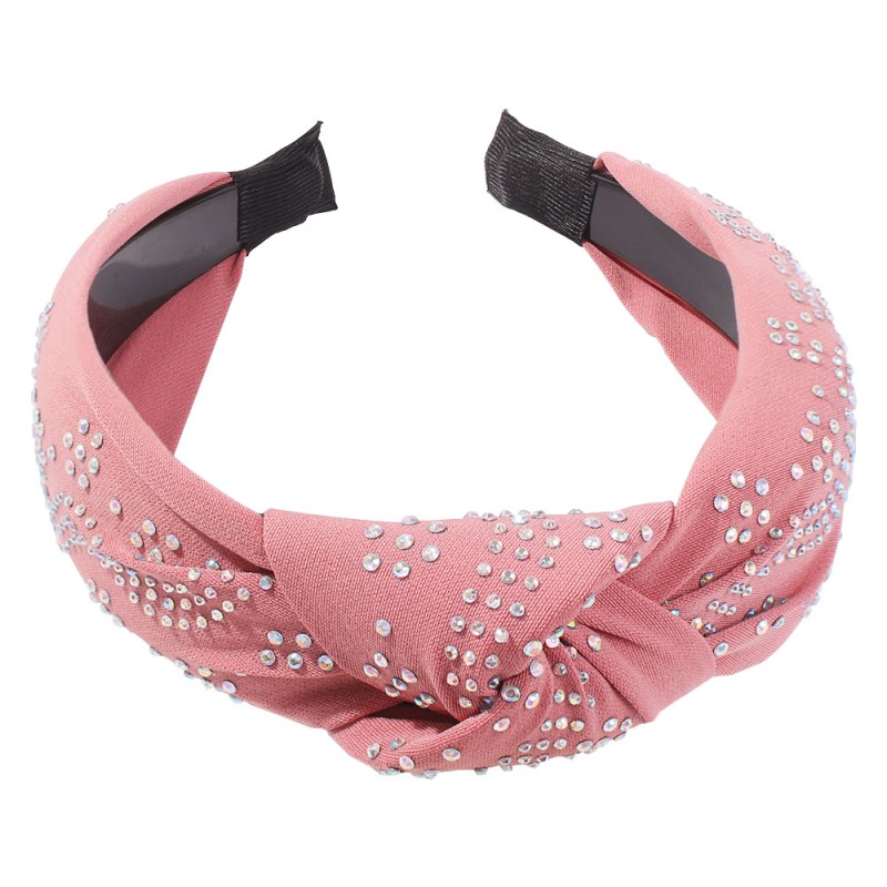 Fashion Pink Chiffon-studded Knotted Headband,Head Band