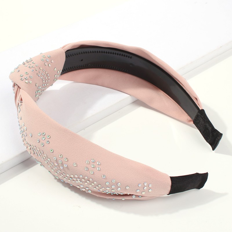 Fashion Pink Chiffon-studded Knotted Headband,Head Band