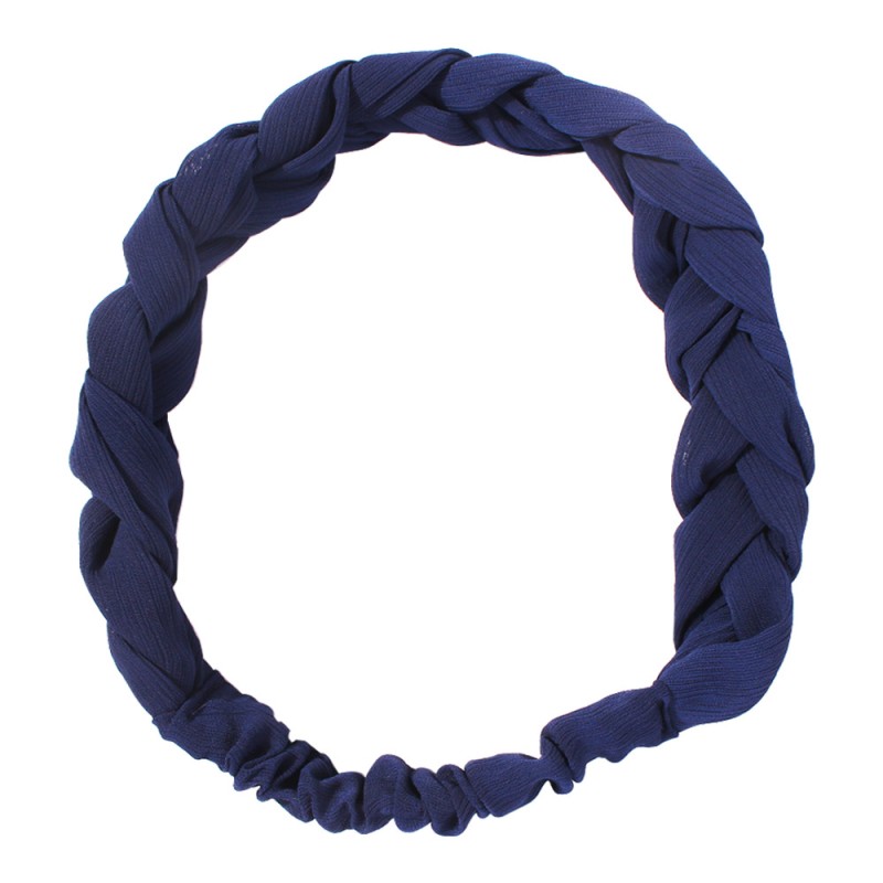 Fashion Navy Blue Chiffon Braided Hair Band,Hair Ribbons