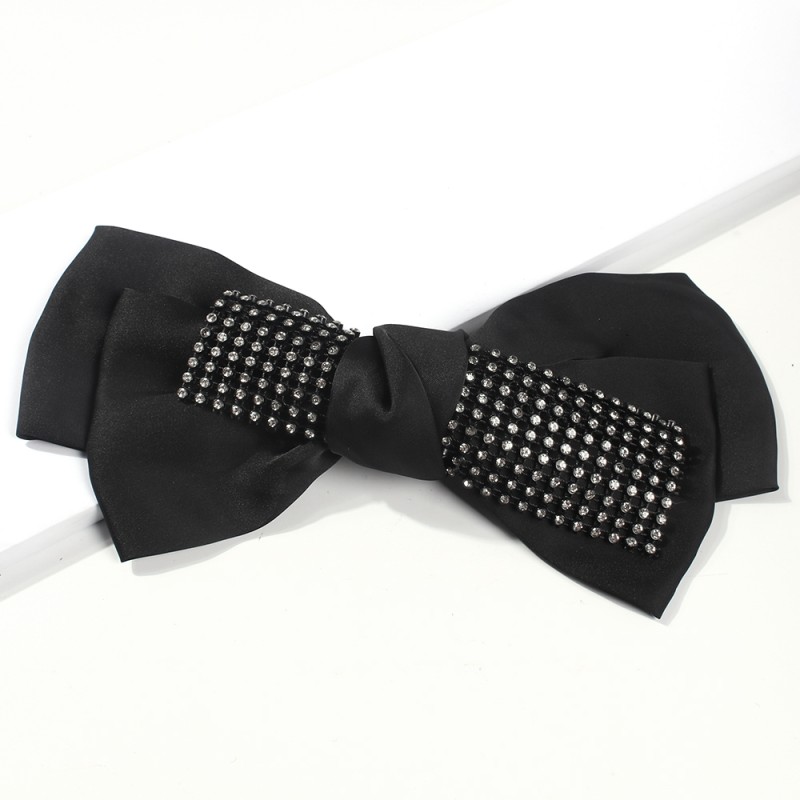 Fashion Black Alloy Cloth Pearl Bow Hair Clip,Hairpins