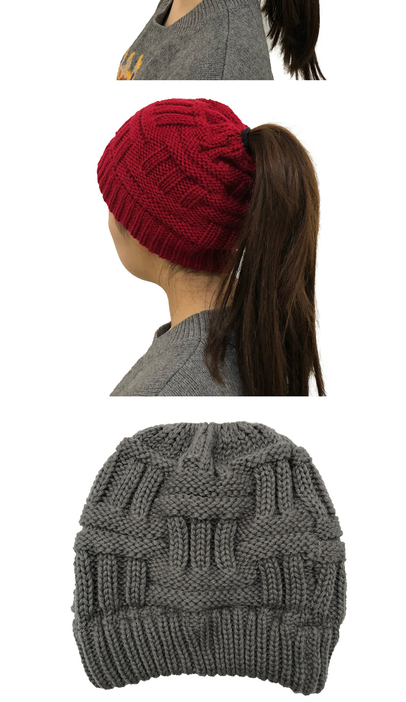 Fashion Red Warm Bamboo Wool Cap,Knitting Wool Hats
