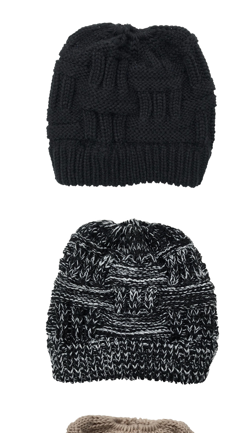 Fashion Pure Gray Warm Bamboo Wool Cap,Knitting Wool Hats