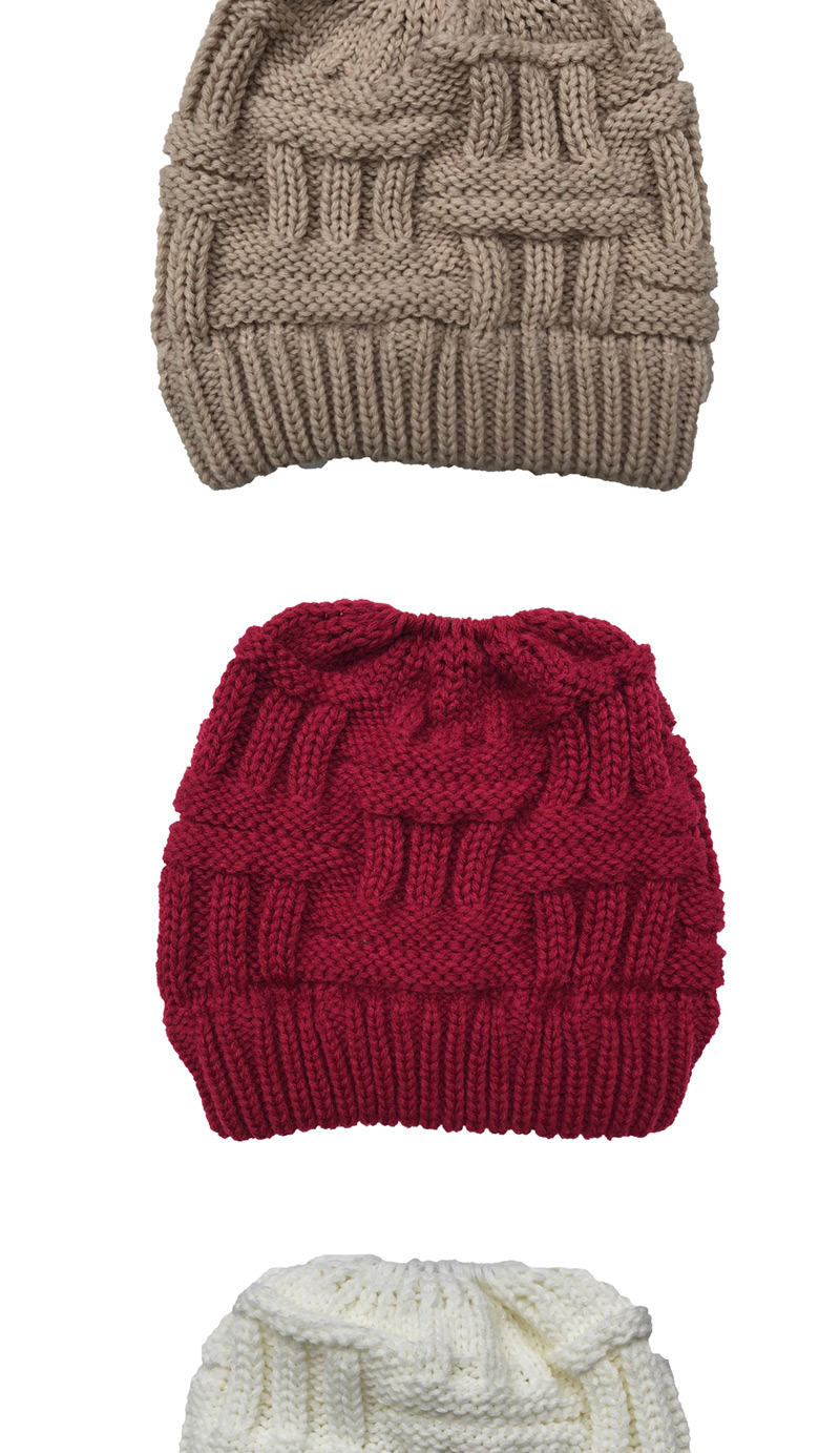 Fashion Pure Black Warm Bamboo Wool Cap,Knitting Wool Hats