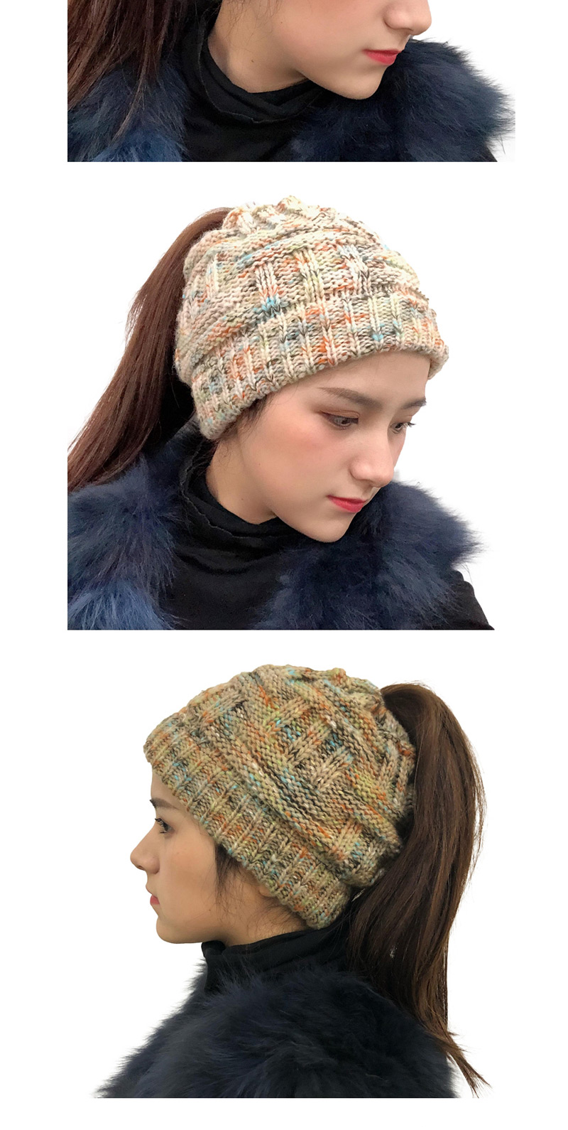 Fashion Color Coffee Warm Bamboo Wool Cap,Knitting Wool Hats