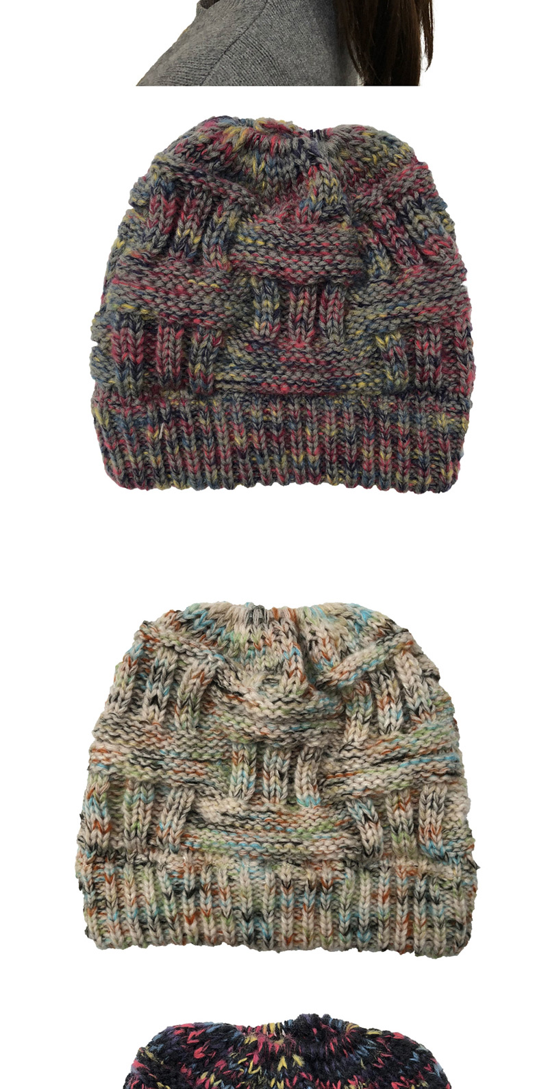 Fashion Color Coffee Warm Bamboo Wool Cap,Knitting Wool Hats