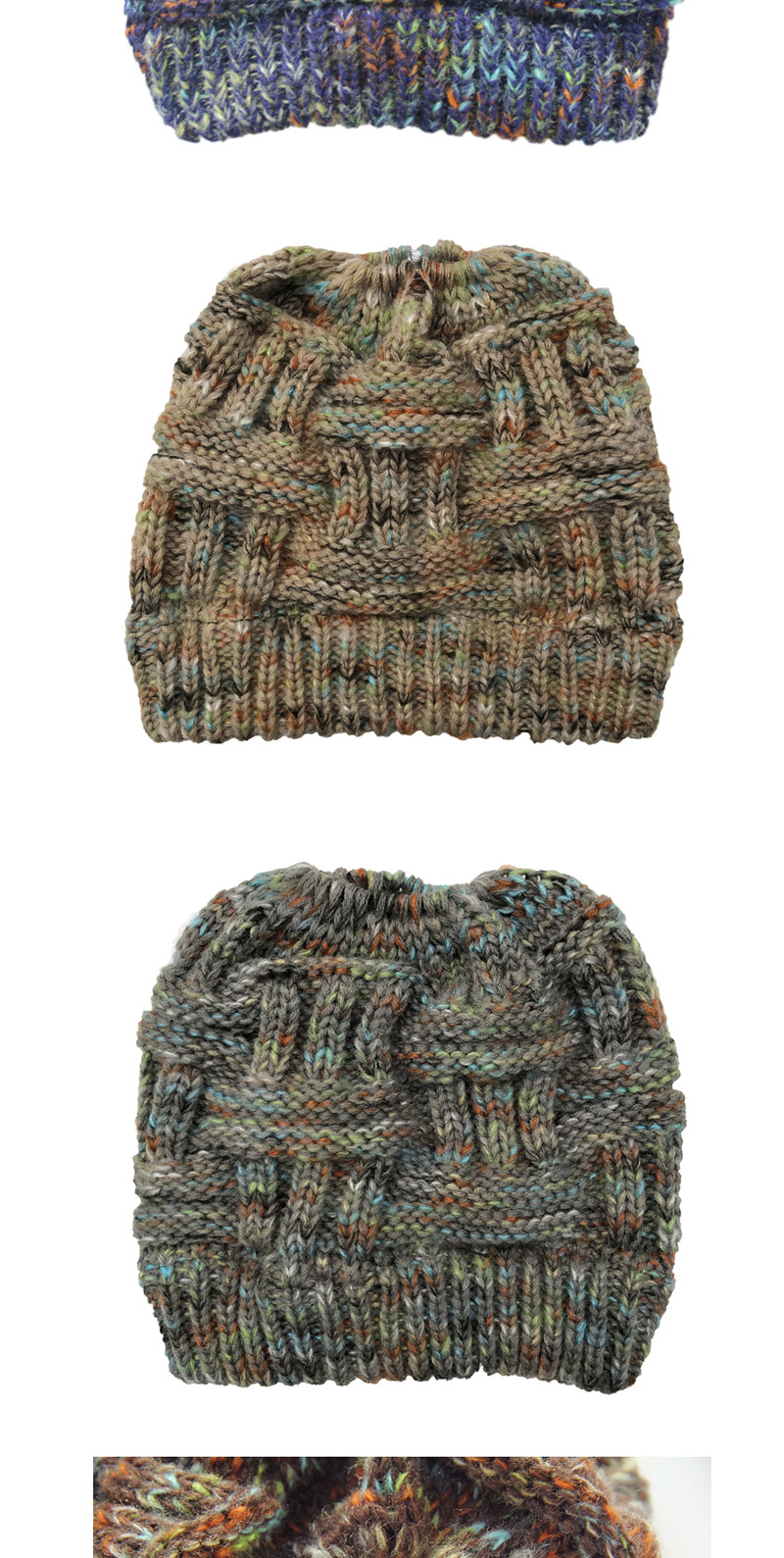 Fashion Colorful Green Ash Warm Bamboo Wool Cap,Knitting Wool Hats