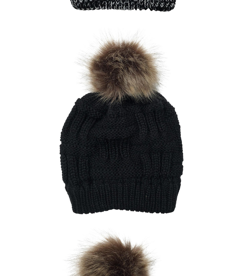 Fashion Black Flowers Without Cc Standard Wool Cap,Knitting Wool Hats