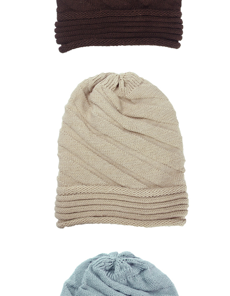 Fashion Light Gray Twill Pleated Cap,Knitting Wool Hats