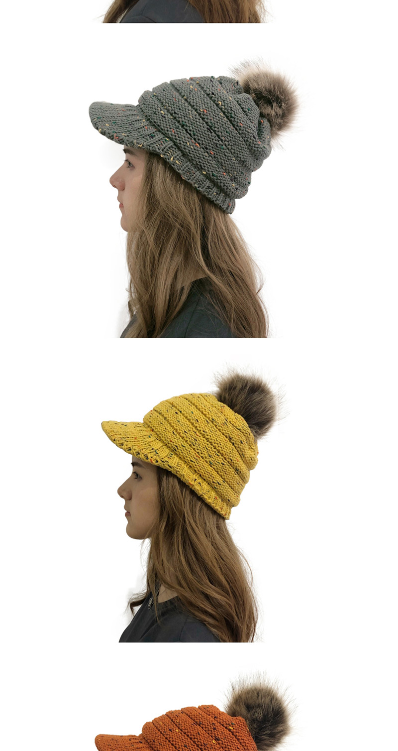 Fashion Light Blue Dot Color Point Mixed Color Hat 檐 Knit Hat,Knitting Wool Hats