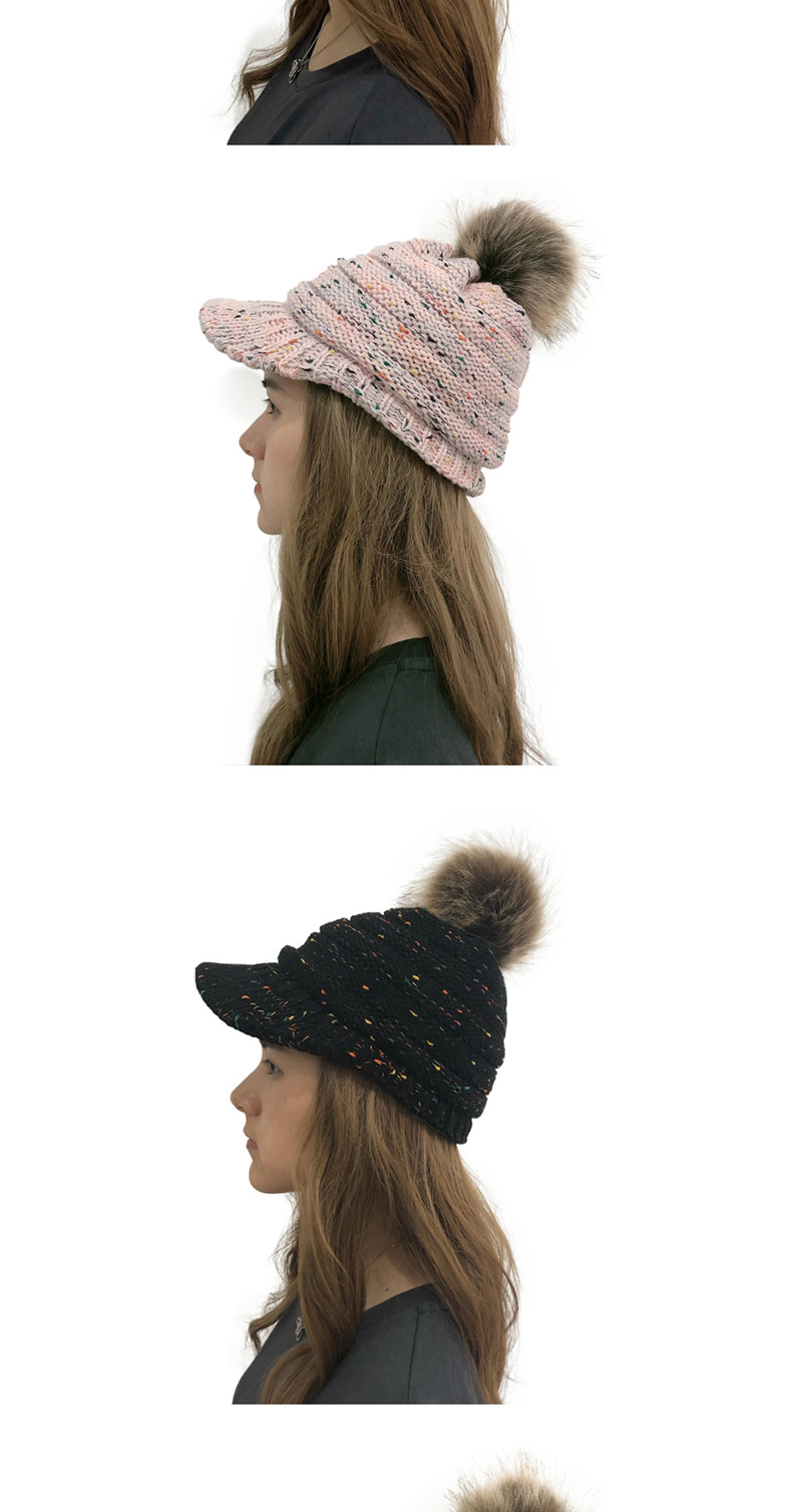 Fashion Iron Embroidered Red Dot Color Point Mixed Color Hat 檐 Knit Hat,Knitting Wool Hats