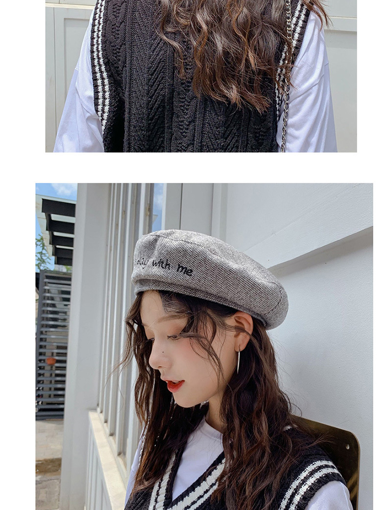 Fashion Play Orange Letter Thin Beret,Beanies&Others