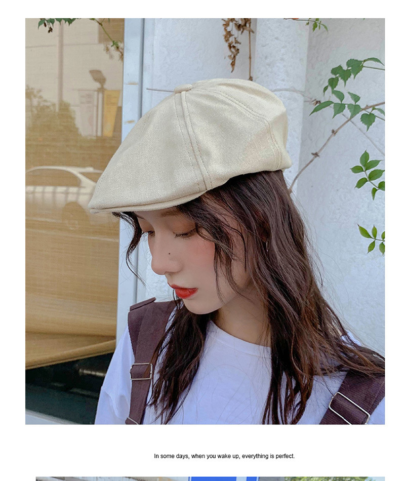 Fashion Cotton And Linen Cap Turmeric Cotton And Linen Thin Beret,Beanies&Others