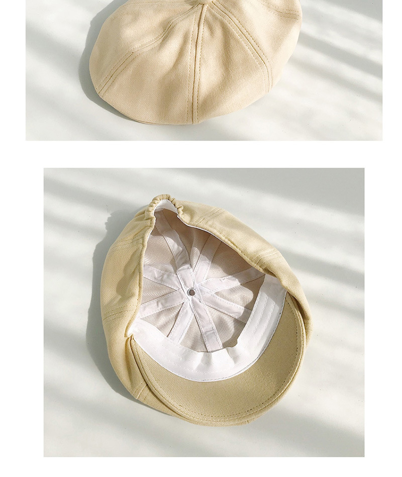 Fashion Cotton And Linen Cap Beige Cotton And Linen Thin Beret,Beanies&Others