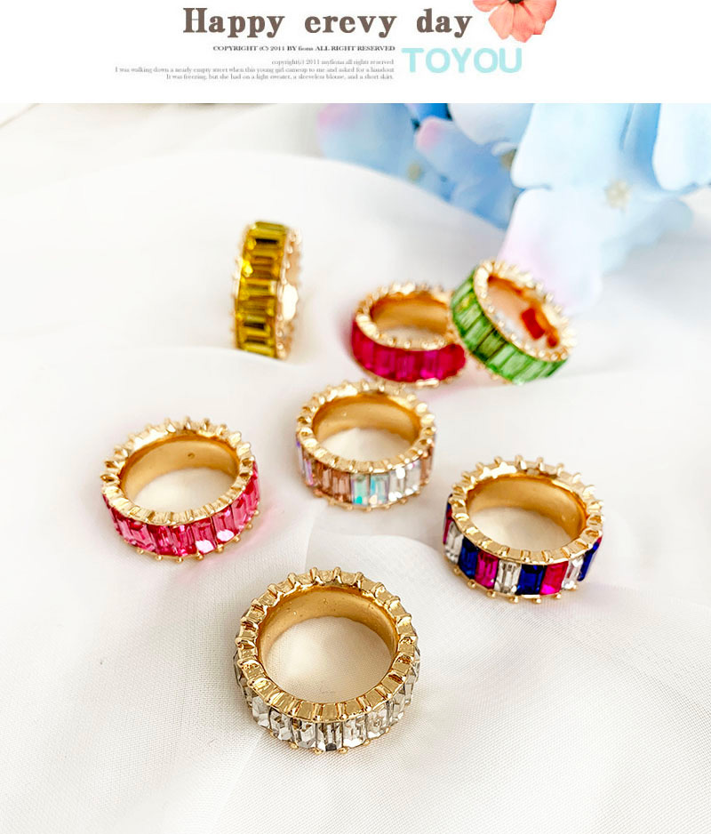 Fashion White Alloy Diamond Ring,Drop Earrings
