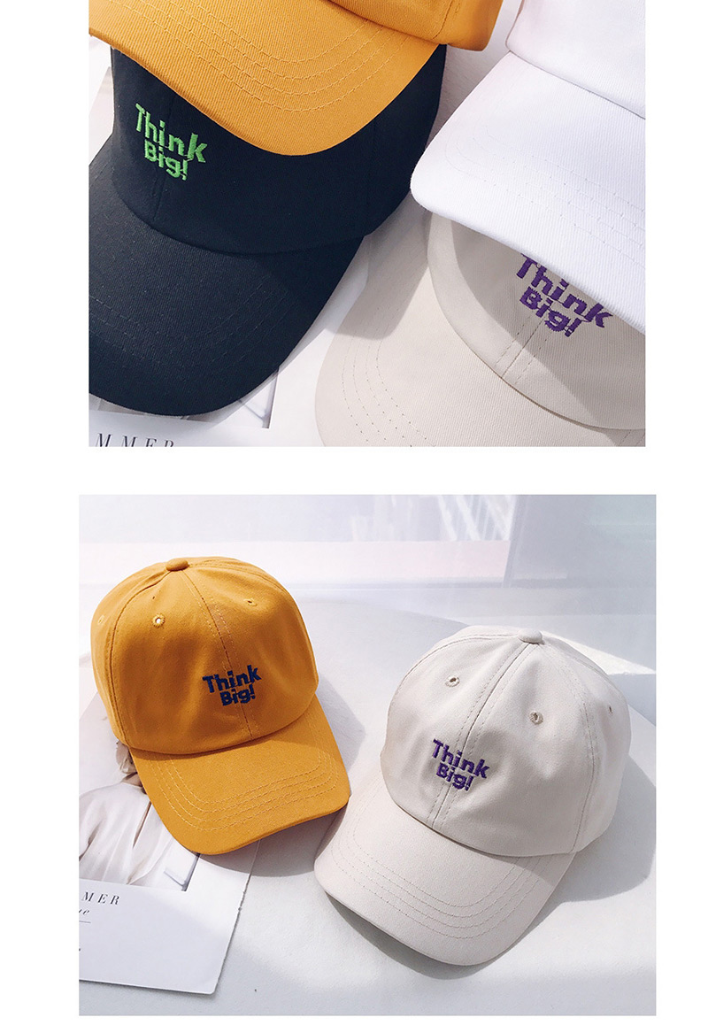 Fashion Think Turmeric Soft Top Letter Embroidery Curved Baseball Cap,Baseball Caps