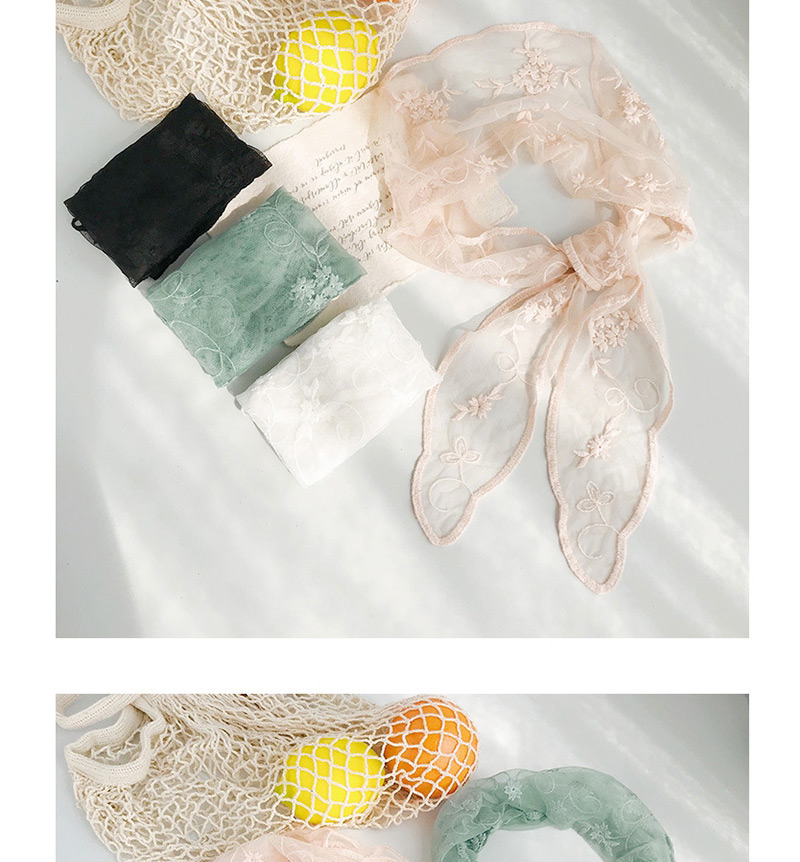 Fashion Lace Gauze Green Lace Flower Triangle Scarf,Thin Scaves