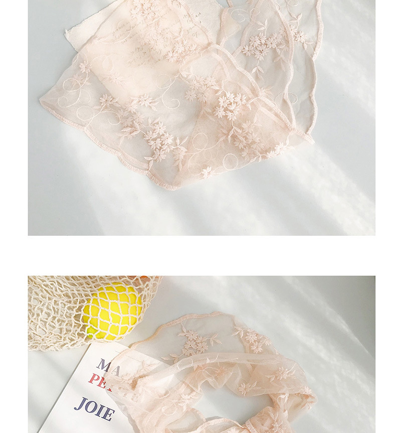 Fashion Lace Gauze Apricot Lace Flower Triangle Scarf,Thin Scaves