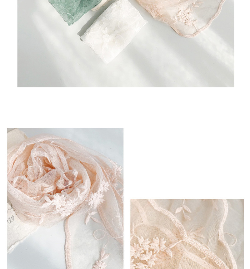 Fashion Lace Gauze Green Lace Flower Triangle Scarf,Thin Scaves