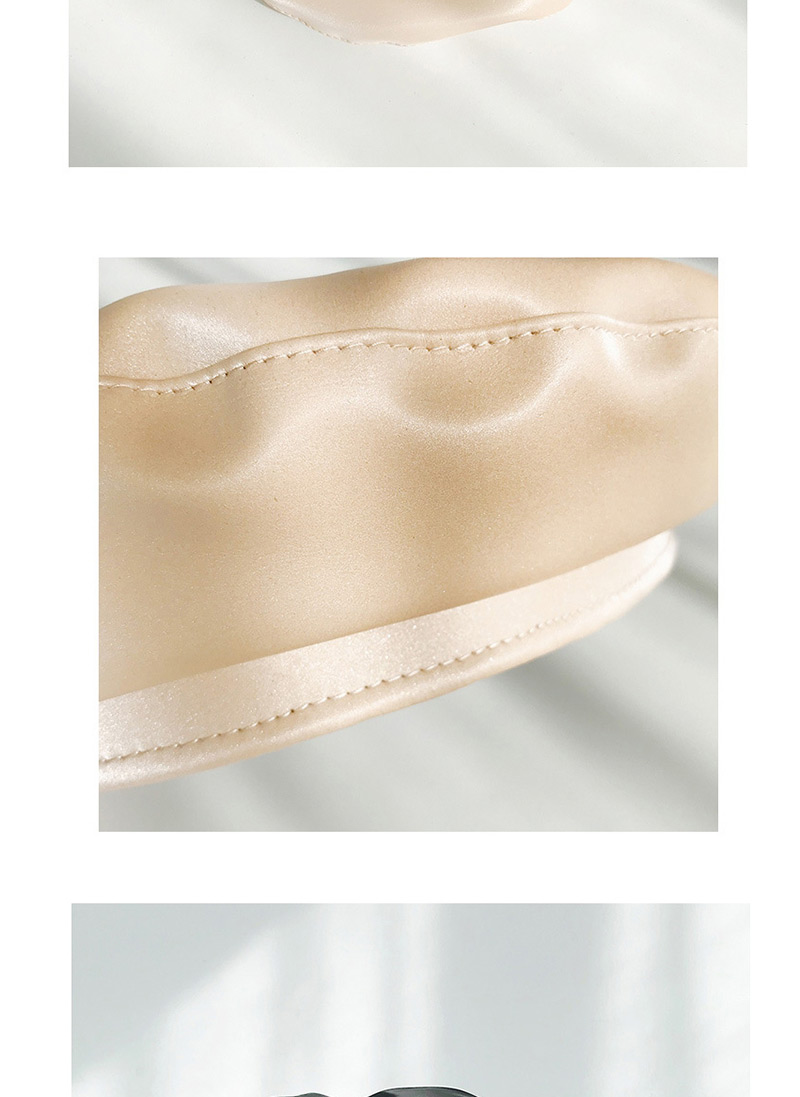 Fashion Pearly Leather Buckle Bere Beige Pu Pu Beret,Beanies&Others