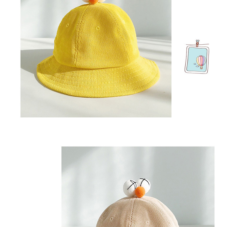 Fashion Xx Eyecup Cap Yellow Corduroy Parent Fisherman Hat (children),Children