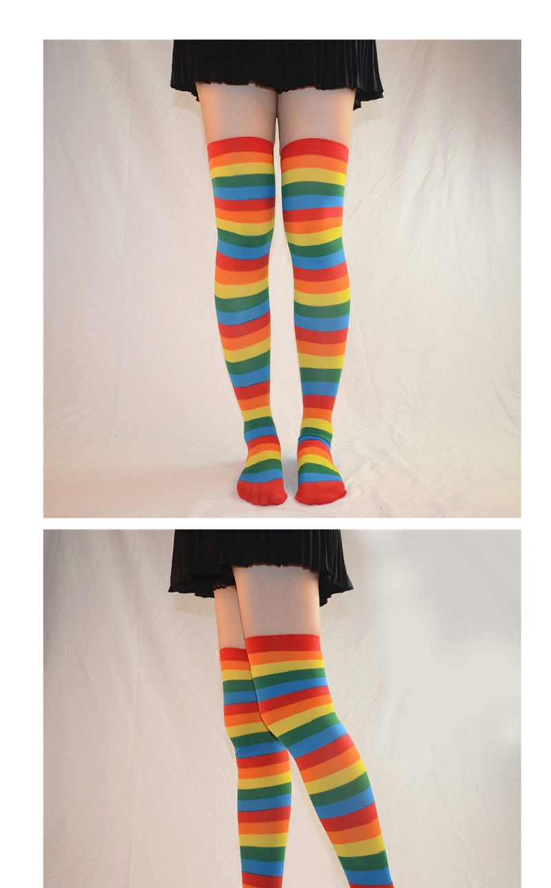 Fashion Color Stripe Striped Stockings,Fashion Socks