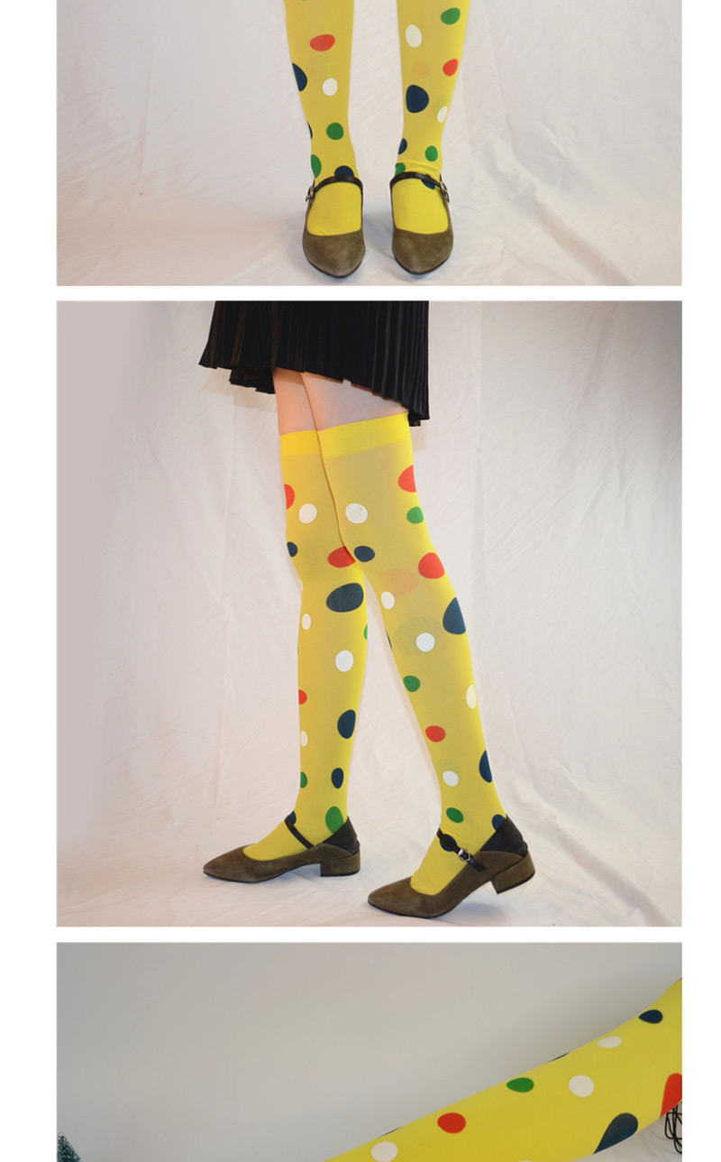 Fashion Yellow Striped Stockings,Fashion Socks