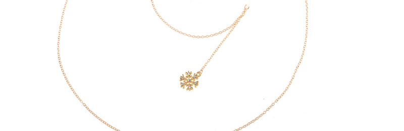 Fashion Gold Non-slip Metal Christmas Diamond Snowflake Chain,Sunglasses Chain