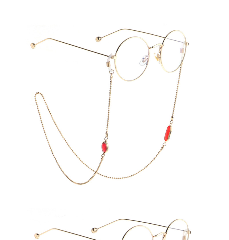 Fashion Red Beaded Chain Acrylic Crystal Non-slip Glasses Chain,Sunglasses Chain