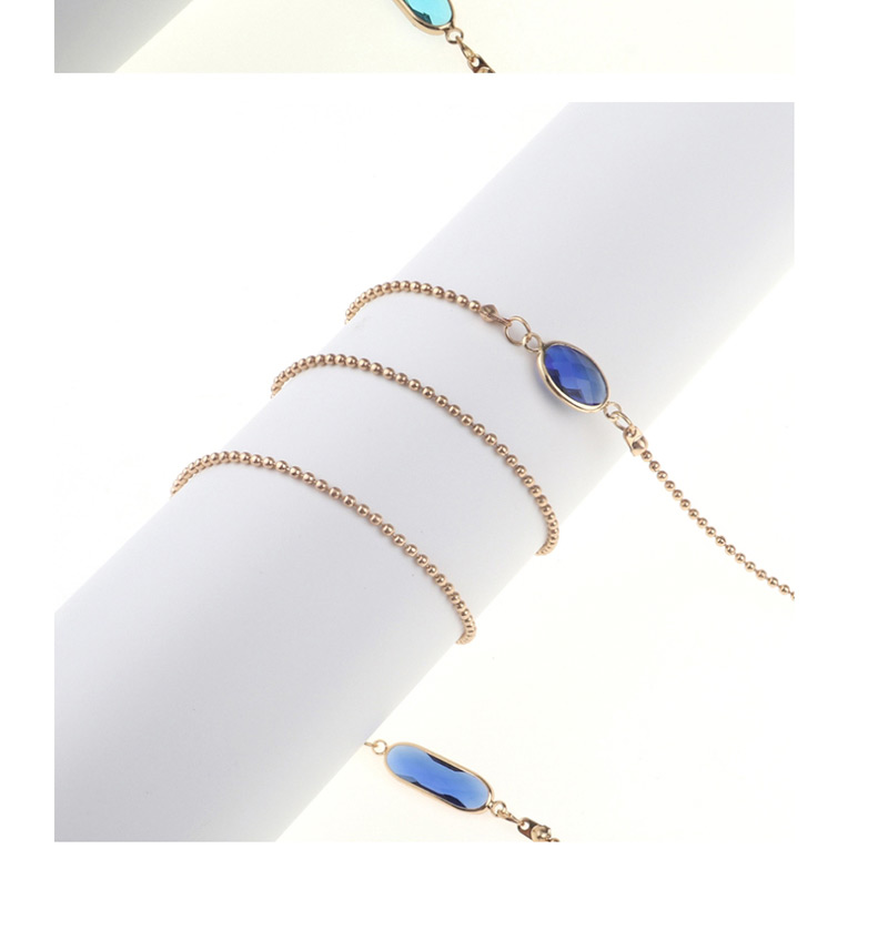 Fashion Blue Beaded Chain Acrylic Crystal Non-slip Glasses Chain,Sunglasses Chain