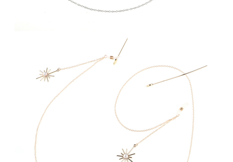 Fashion Gold Non-slip Metal Pearl Snowflake Glasses Chain,Sunglasses Chain