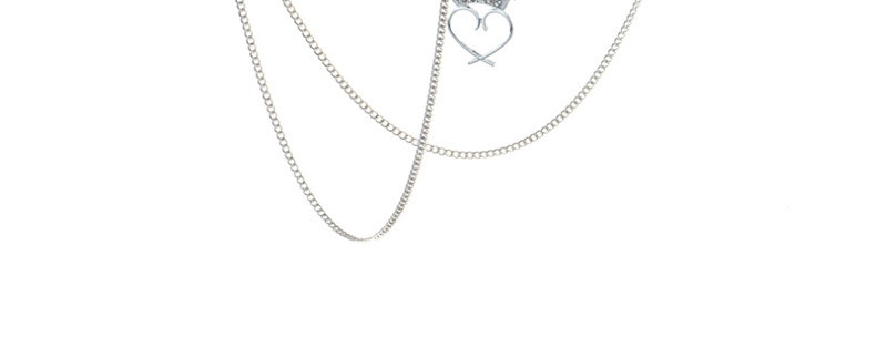 Fashion Silver Crown Peach Heart Diamond Metal Chain Glasses Chain,Sunglasses Chain